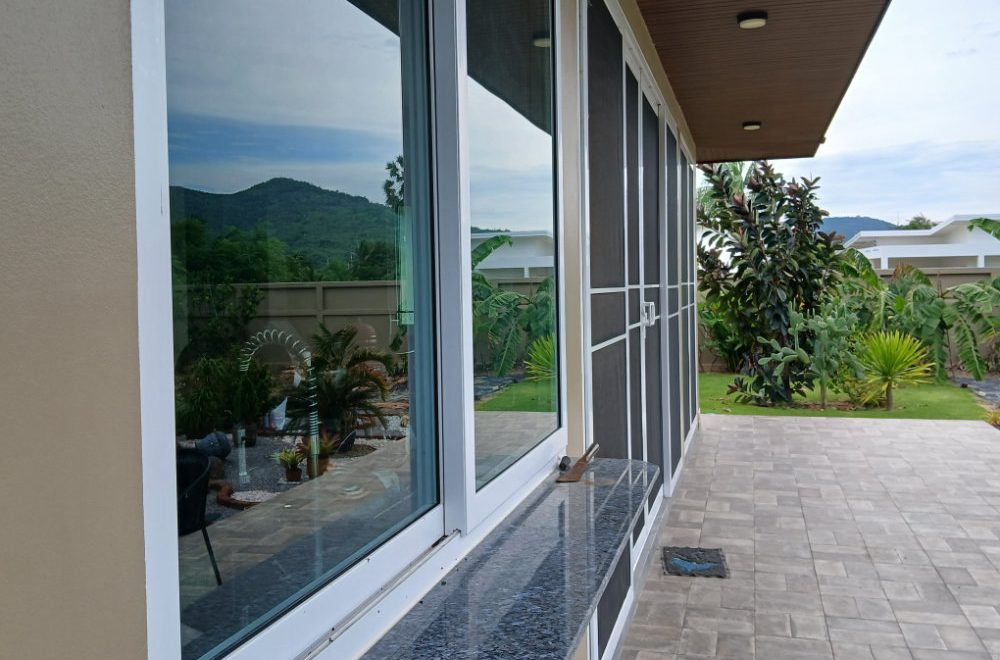 Outside back screened porch - Bali Style Home for Sale in Khao Kalok