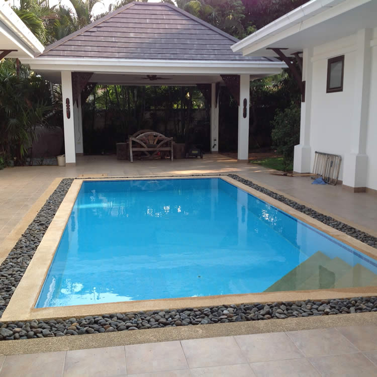 Hua Hin Pool Villa for Rent in Khao Tao, Hua Hin pool and covered sitting area